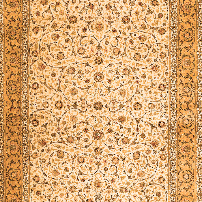Serging Thickness of Machine Washable Persian Orange Traditional Area Rugs, wshtr4760org