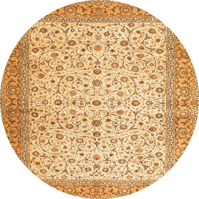 Square Persian Orange Traditional Rug, tr4760org