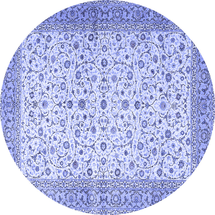 Round Persian Blue Traditional Rug, tr4760blu