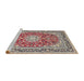 Sideview of Machine Washable Traditional Chestnut Brown Rug, wshtr4761