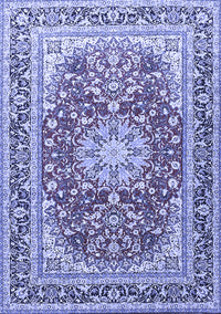 Medallion Blue Traditional Rug, tr4761blu