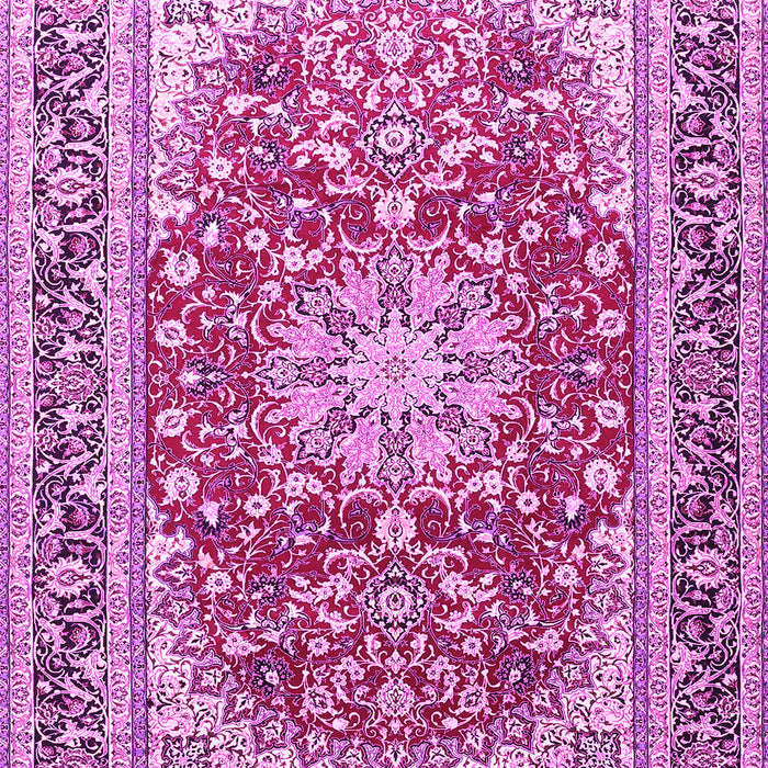 Medallion Pink Traditional Rug, tr4761pnk