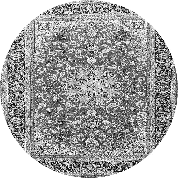 Square Medallion Gray Traditional Rug, tr4761gry