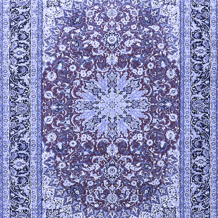 Medallion Blue Traditional Rug, tr4761blu