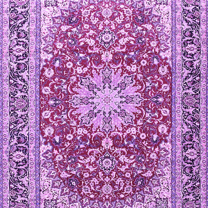 Machine Washable Medallion Purple Traditional Area Rugs, wshtr4761pur