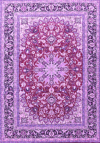 Medallion Purple Traditional Rug, tr4761pur