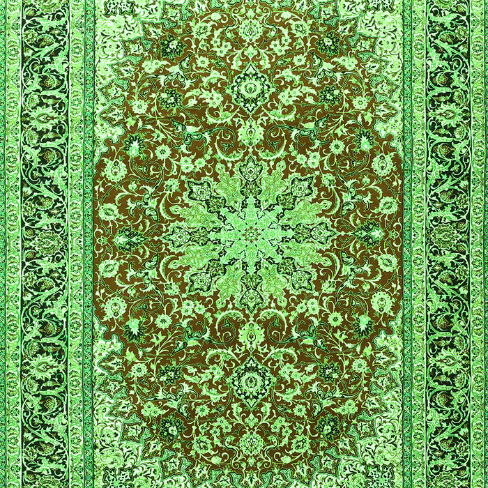 Medallion Green Traditional Rug, tr4761grn