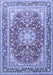 Machine Washable Medallion Blue Traditional Rug, wshtr4761blu