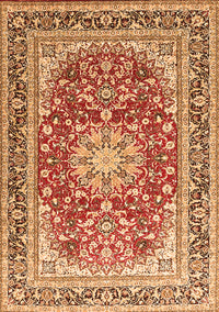 Medallion Orange Traditional Rug, tr4761org