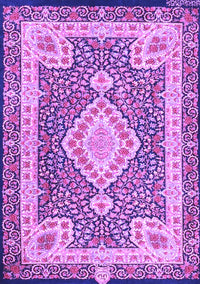 Medallion Purple Traditional Rug, tr4762pur