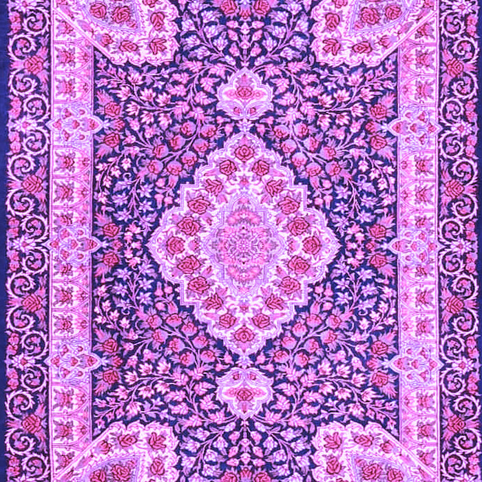 Medallion Purple Traditional Rug, tr4762pur