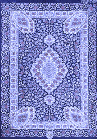 Medallion Blue Traditional Rug, tr4762blu