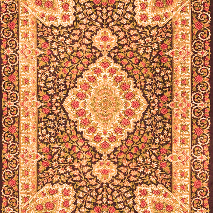 Medallion Orange Traditional Rug, tr4762org