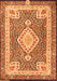 Serging Thickness of Machine Washable Medallion Orange Traditional Area Rugs, wshtr4762org