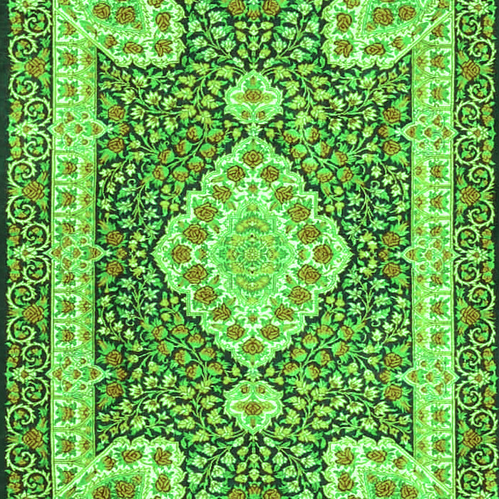 Medallion Green Traditional Rug, tr4762grn