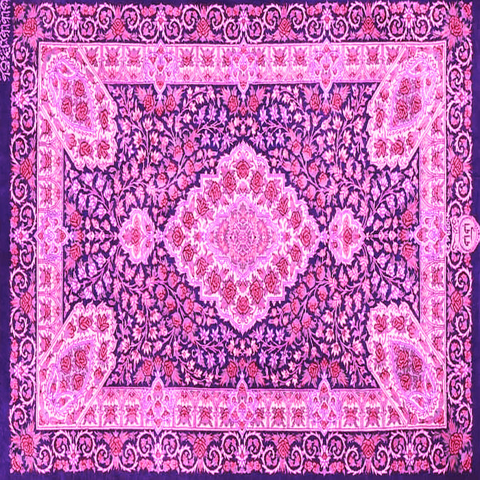 Square Medallion Pink Traditional Rug, tr4762pnk