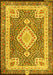 Medallion Yellow Traditional Rug, tr4762yw