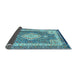 Sideview of Medallion Light Blue Traditional Rug, tr4762lblu
