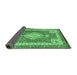 Sideview of Medallion Emerald Green Traditional Rug, tr4762emgrn