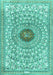 Medallion Turquoise Traditional Rug, tr4763turq