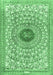 Medallion Emerald Green Traditional Rug, tr4763emgrn