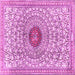 Square Medallion Pink Traditional Rug, tr4763pnk