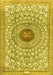 Medallion Yellow Traditional Rug, tr4763yw