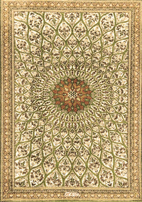 Medallion Brown Traditional Rug, tr4763brn