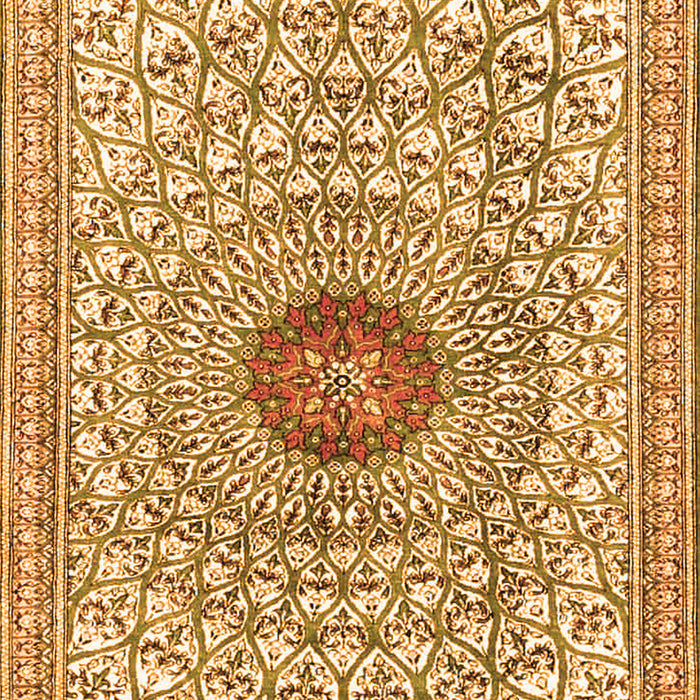 Medallion Orange Traditional Rug, tr4763org