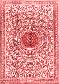 Medallion Red Traditional Rug, tr4763red