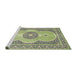 Sideview of Machine Washable Traditional Brown Gold Rug, wshtr4764