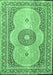 Medallion Emerald Green Traditional Rug, tr4764emgrn