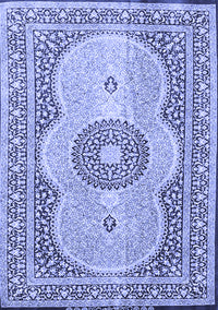 Medallion Blue Traditional Rug, tr4764blu