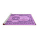 Sideview of Machine Washable Medallion Purple Traditional Area Rugs, wshtr4764pur