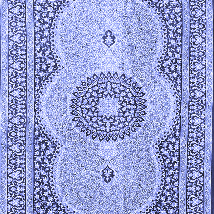 Medallion Blue Traditional Rug, tr4764blu