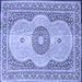 Square Medallion Blue Traditional Rug, tr4764blu