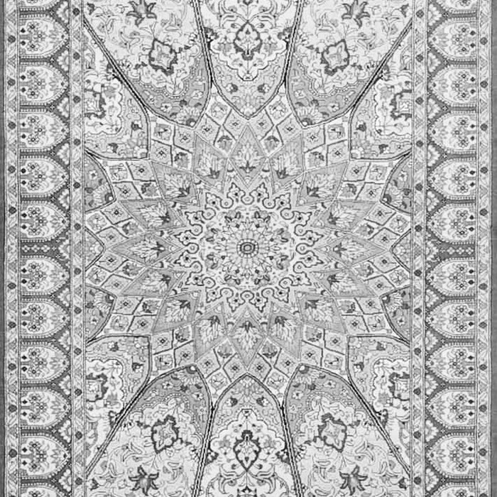 Medallion Gray Traditional Rug, tr4765gry