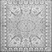 Serging Thickness of Medallion Gray Traditional Rug, tr4765gry