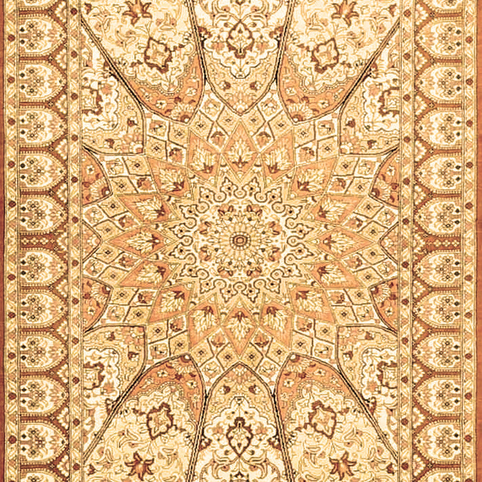 Medallion Brown Traditional Rug, tr4765brn