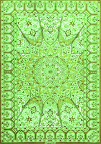 Medallion Green Traditional Rug, tr4765grn