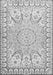 Serging Thickness of Machine Washable Medallion Gray Traditional Rug, wshtr4765gry