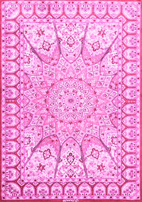 Medallion Pink Traditional Rug, tr4765pnk