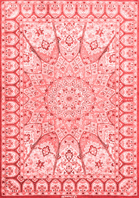 Medallion Red Traditional Rug, tr4765red