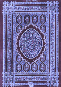 Medallion Blue Traditional Rug, tr4766blu