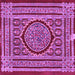 Square Medallion Purple Traditional Rug, tr4766pur