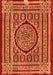 Medallion Orange Traditional Rug, tr4766org