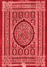 Medallion Red Traditional Rug, tr4766red