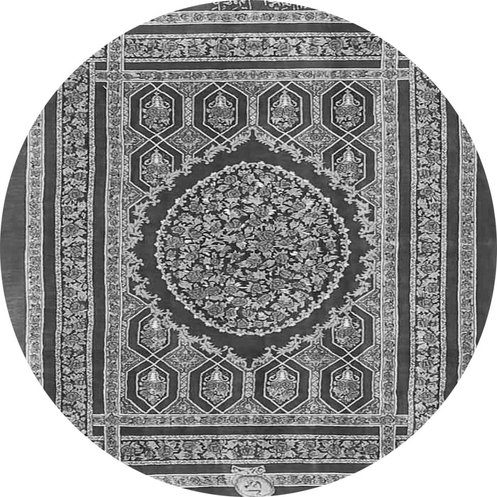 Square Medallion Gray Traditional Rug, tr4766gry