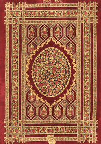 Medallion Brown Traditional Rug, tr4766brn