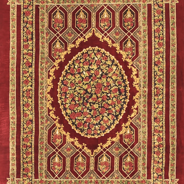 Medallion Brown Traditional Rug, tr4766brn